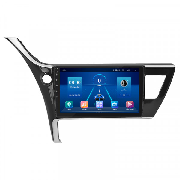 Штатная магнитола Lesko для Toyota Corolla XI (E160, E170) Рестайлинг 2015-н.в. экран 10" 4/32Gb 4G Wi-Fi GPS Top