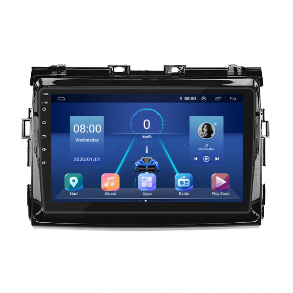 Штатная магнитола Lesko для Toyota Estima III 2006-2008 экран 9" 2/32Gb 4G Wi-Fi GPS Top