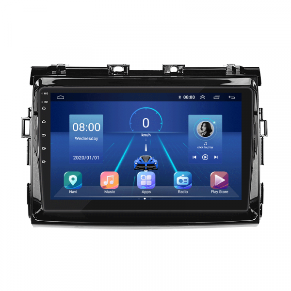 Штатная магнитола Lesko для Toyota Estima III Рестайлинг 2 2012-2016 экран 9" 6/128Gb 4G Wi-Fi GPS Top