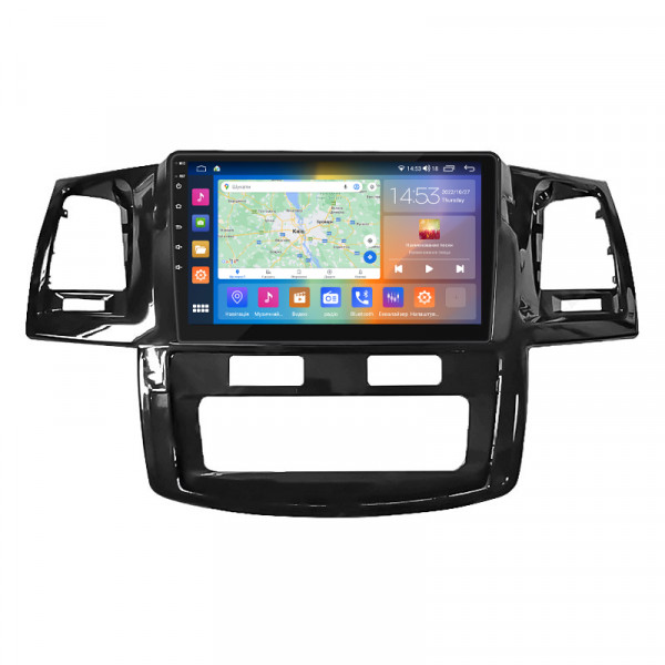 Штатная магнитола Lesko для Toyota Fortuner I 2005-2015 экран 9" 4/64Gb CarPlay 4G Wi-Fi GPS Prime