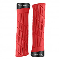 Грипсы велосипедные West Biking YP0804063 с двумя замками ручки на руль Red