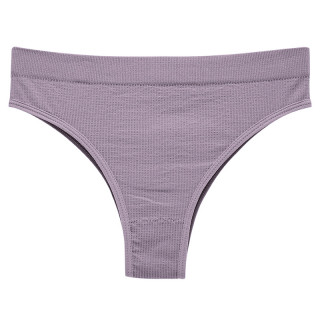 Женские бесшовные трусики бразилианы в рубчик A02# Лиловый M