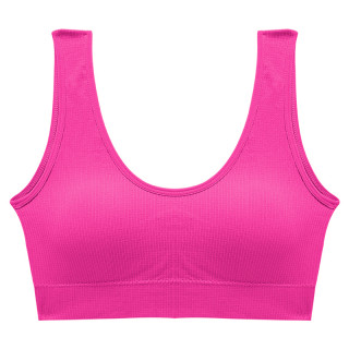 Топ женский в рубчик B01# с нерегулируемыми бретелями Розовый электрик M 70/75 ABC