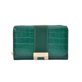 Женский кошелек EASTERN STAR C319-3A для купюр и карт с карманом для монет на молнии с застёжкой Green
