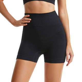 Шорты женские 1802# бесшовные для фитнеса пуш ап push up Черный M
