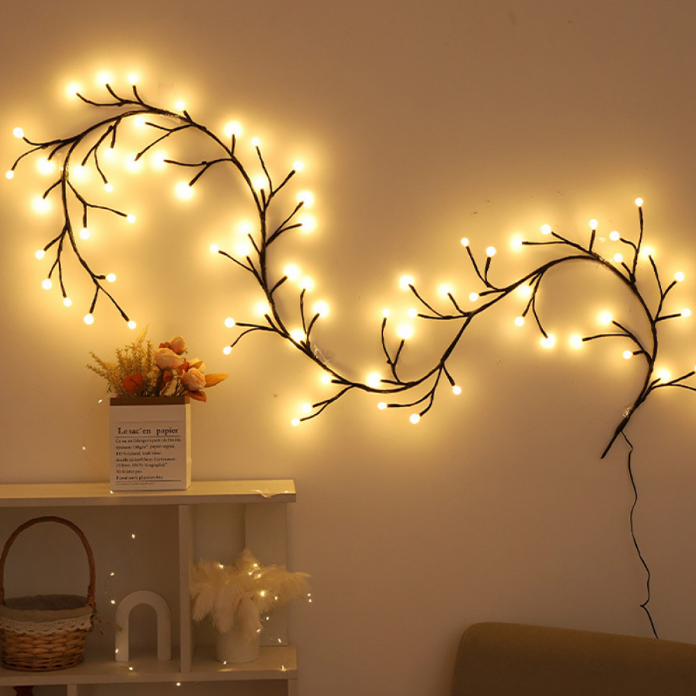 Светодиодная гирлянда ветка HS-0020 72 светодиода декоративное освещение USB 2,3 м