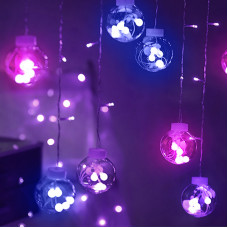 Светодиодная гирлянда штора YLX-027 Balls 2.5 м Цветной свет