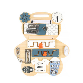 Детская развивающая игрушка Бизиборд XM-081 Мишка многофункциональный