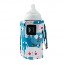 Портативный подогреватель AQW5G Cats для детской бутылочки USB 3 режима Blue