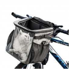 Рюкзак-переноска для кошек и собак A04006-BK-F сумка для велосипеда 30*30*33 см  Dark Gray