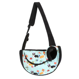 Слинг-переноска для котов и собак SY-2022-1024-93 Green Corgi dog L (47*14*29 см)
