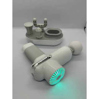 Компактний перкусійний масажер Booster Lightsaber Mini White з кейсом у комплекті